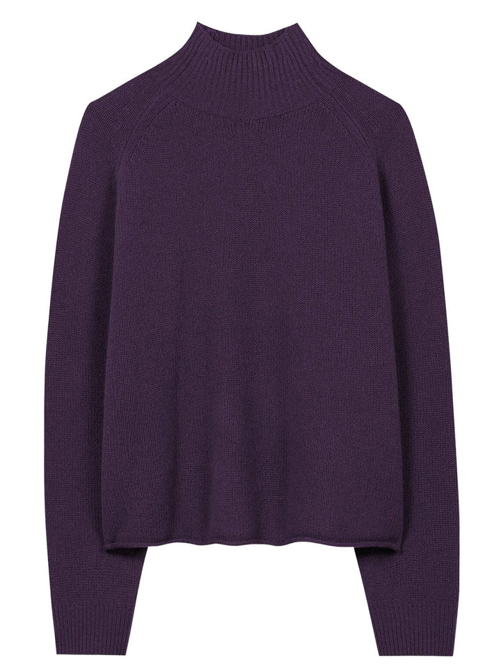 Luisa Cerano Cashmereblend Coltrui – Paars-80% wol, 20% kasjmier-DAMES TRUIEN & VESTEN-Paars