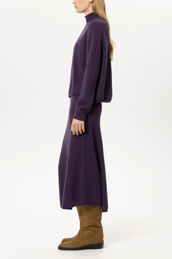 Luisa Cerano Cashmereblend Coltrui – Paars-80% wol, 20% kasjmier-DAMES TRUIEN & VESTEN-Paars