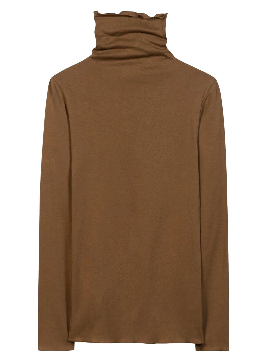 Luisa Cerano Colshirt – Bruin-100% katoen-DAMES TOPS & BLOUSES-Bruin