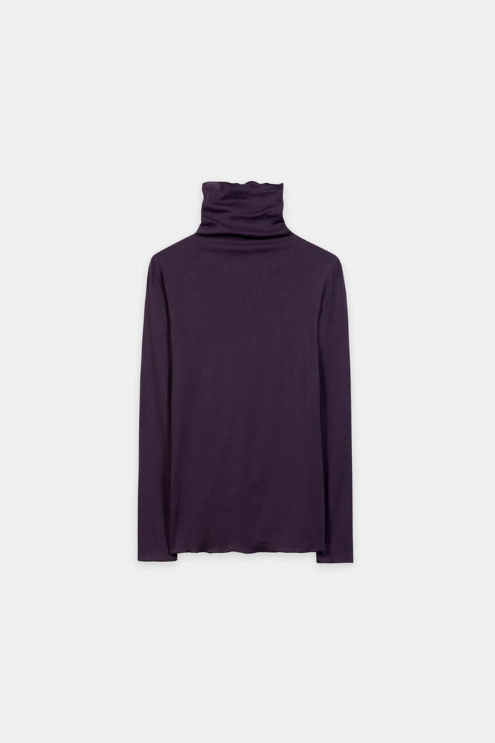 Luisa Cerano Colshirt – Paars-100% katoen-DAMES TOPS & BLOUSES-Paars