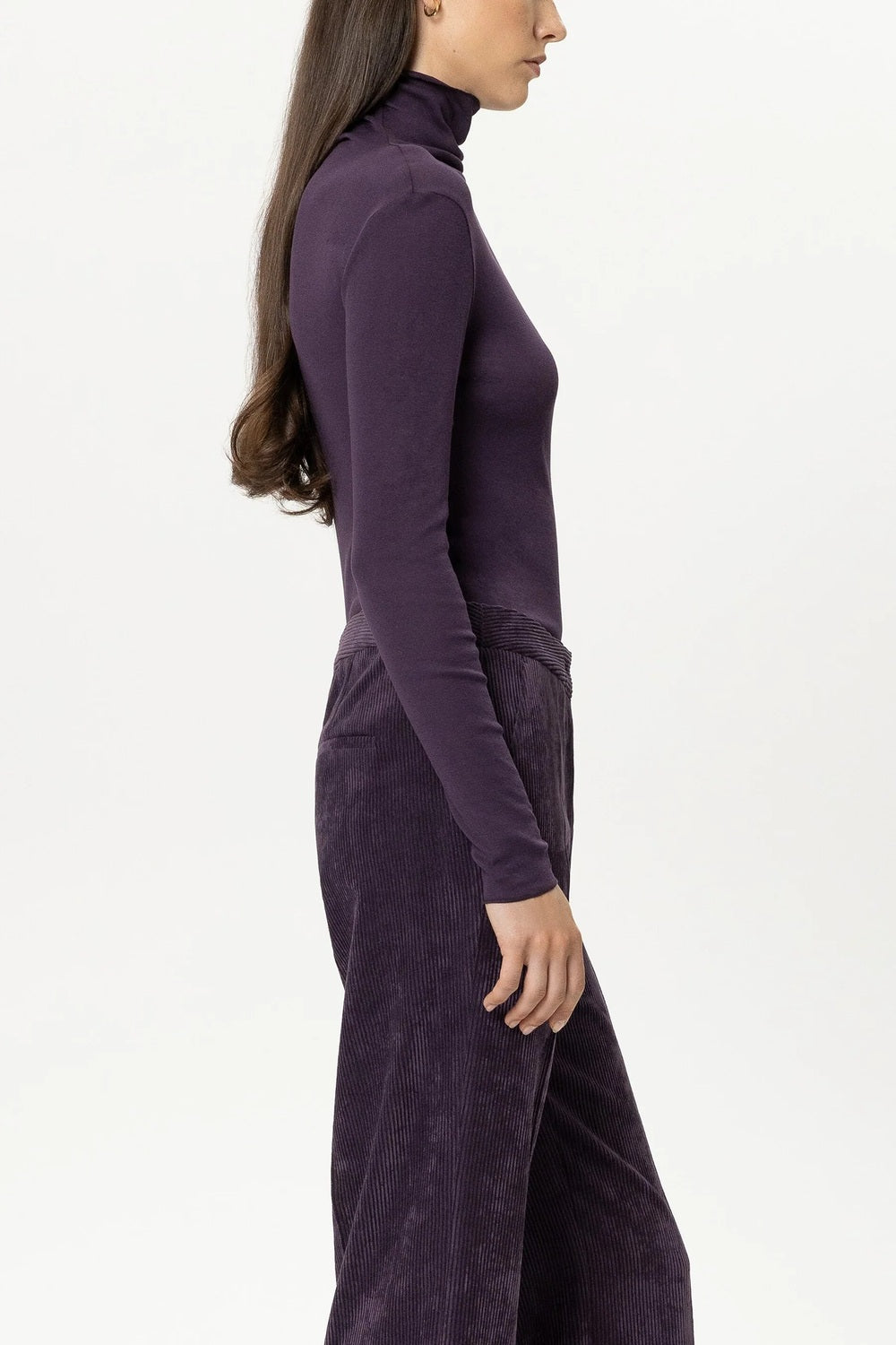 Luisa Cerano Colshirt – Paars-100% katoen-DAMES TOPS & BLOUSES-Paars
