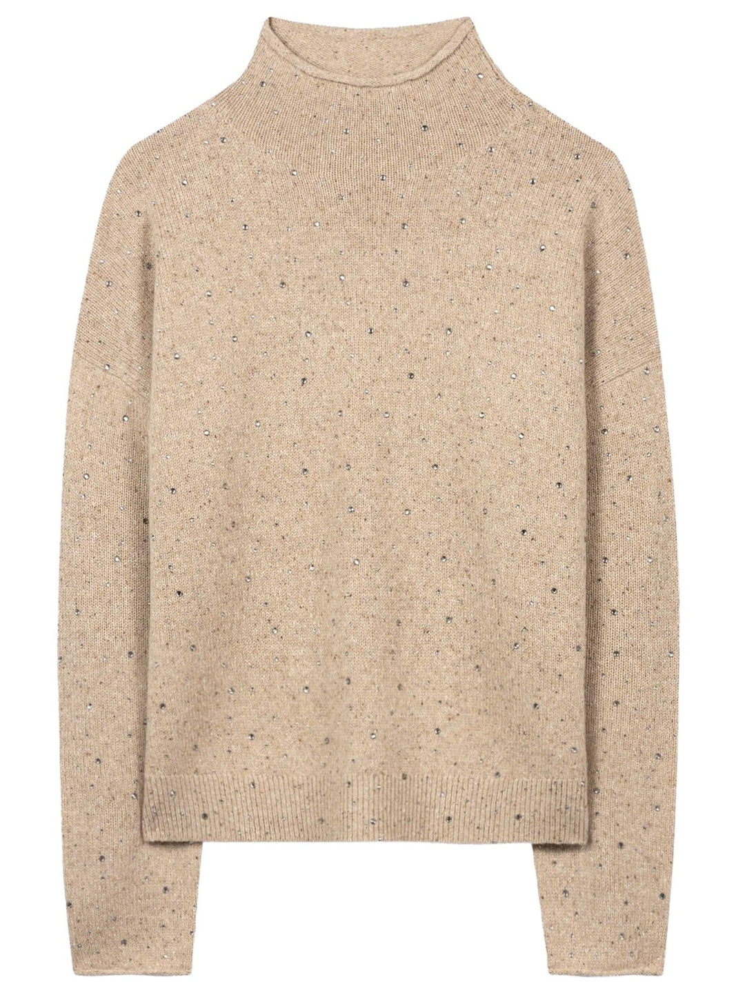 Luisa Cerano Coltrui met Sierstenen – Bruin-55% wol, 22% polyamide, 15% viscose, 8% elastaan-DAMES TRUIEN & VESTEN-Bruin