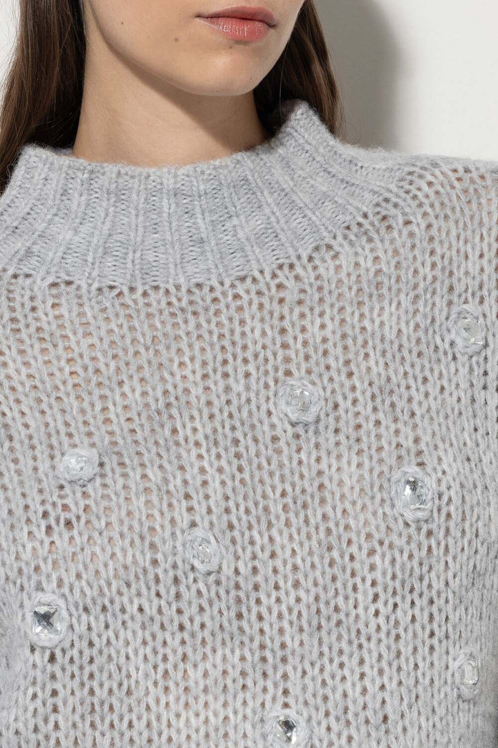 Luisa Cerano coltrui van een wolmix-Buitenstof: 41% wol, 31% alpaca, 28% polyamide-DAMES TRUIEN & VESTEN-Grijs