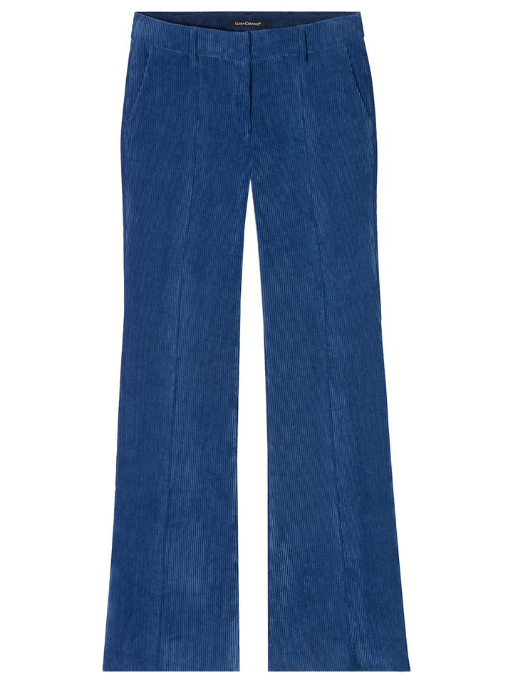 Luisa Cerano corduroy bootcut broek-Buitenstof: 90% polyester, 8% polyamide, 2% elastaan<br /><br />Sluiting: haak-, knoo