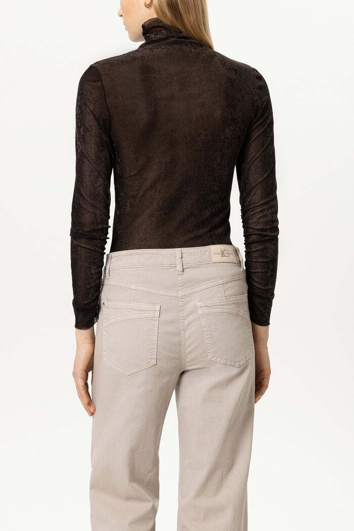 Luisa Cerano Fluwelen Coltrui – Bruin-95% Polyester, 5% Elasthan-DAMES TRUIEN & VESTEN-Bruin