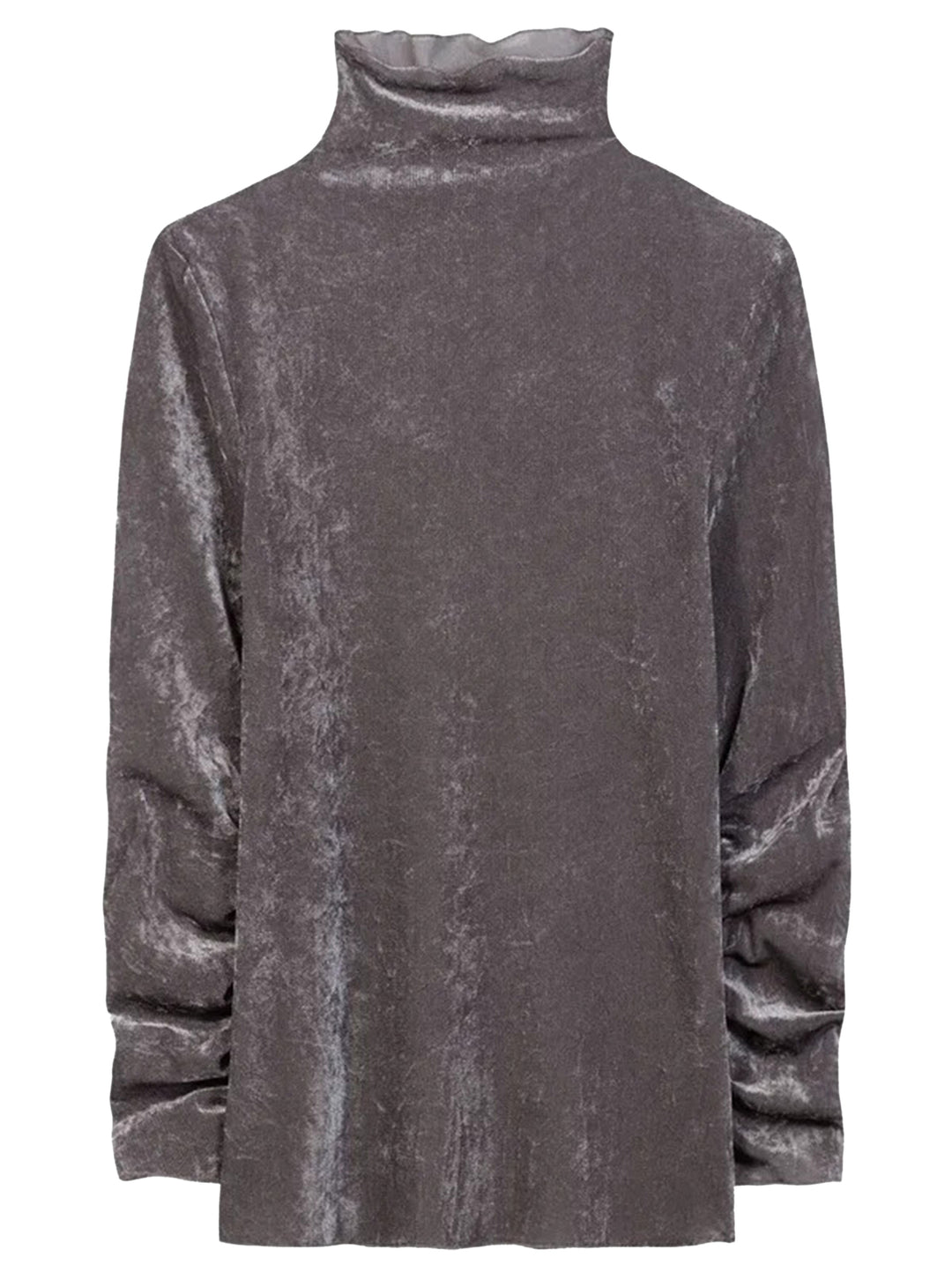 Luisa Cerano Fluwelen Coltrui – Grijs-95% Polyester, 5% Elasthan-DAMES TRUIEN & VESTEN-Grijs