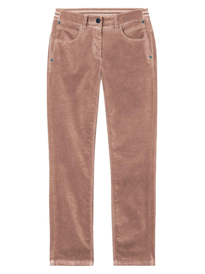 Luisa Cerano fluwelen denim-75% katoen, 14% modaal, 8% polyester, 3% polyurethaan-DAMES BROEKEN-Roze