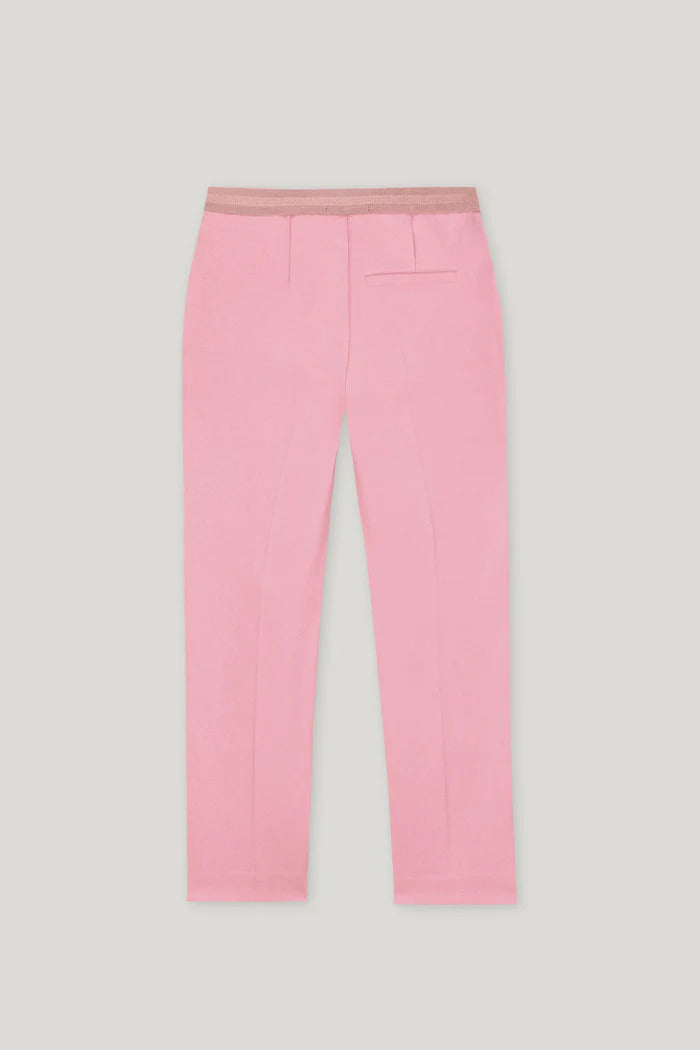 Luisa Cerano gabardine stretch broek-97% katoen, 3% elasthaan-DAMES BROEKEN-Roze