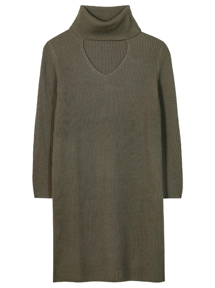 Luisa Cerano gebreide jurk-70% wol, 30% polyacrylc-DAMES JURKEN-Groen