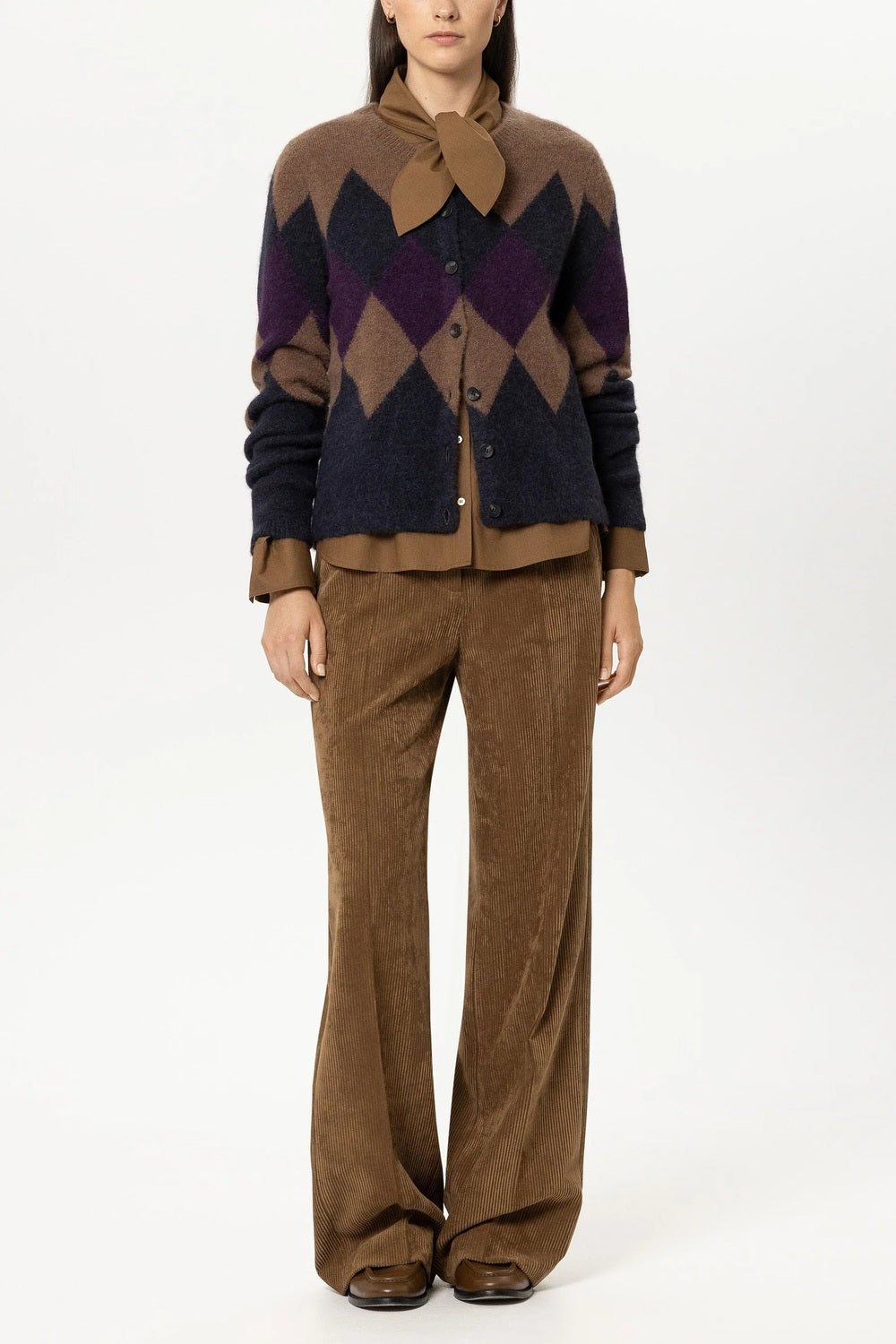 Luisa Cerano Geruit Alpaca Vest – Multicolor-71% alpaca, 22% polyamide, 4% wol, 3% elastaan-DAMES TRUIEN & VESTEN-Divers