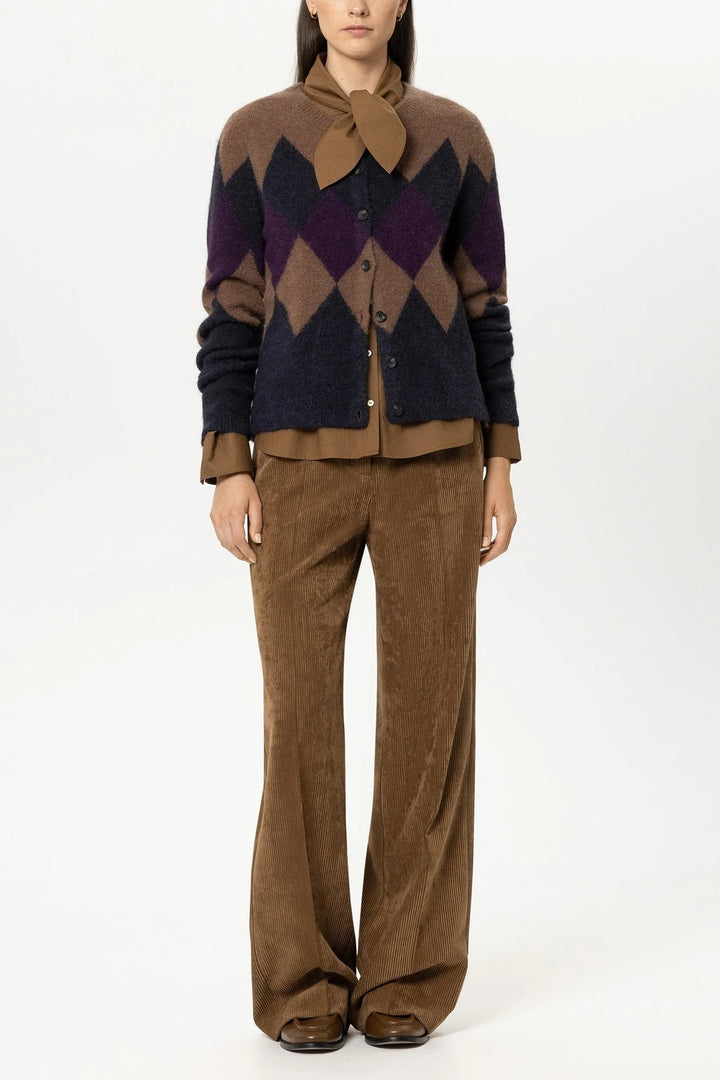 Luisa Cerano Geruit Alpaca Vest – Multicolor-71% alpaca, 22% polyamide, 4% wol, 3% elastaan-DAMES TRUIEN & VESTEN-Divers