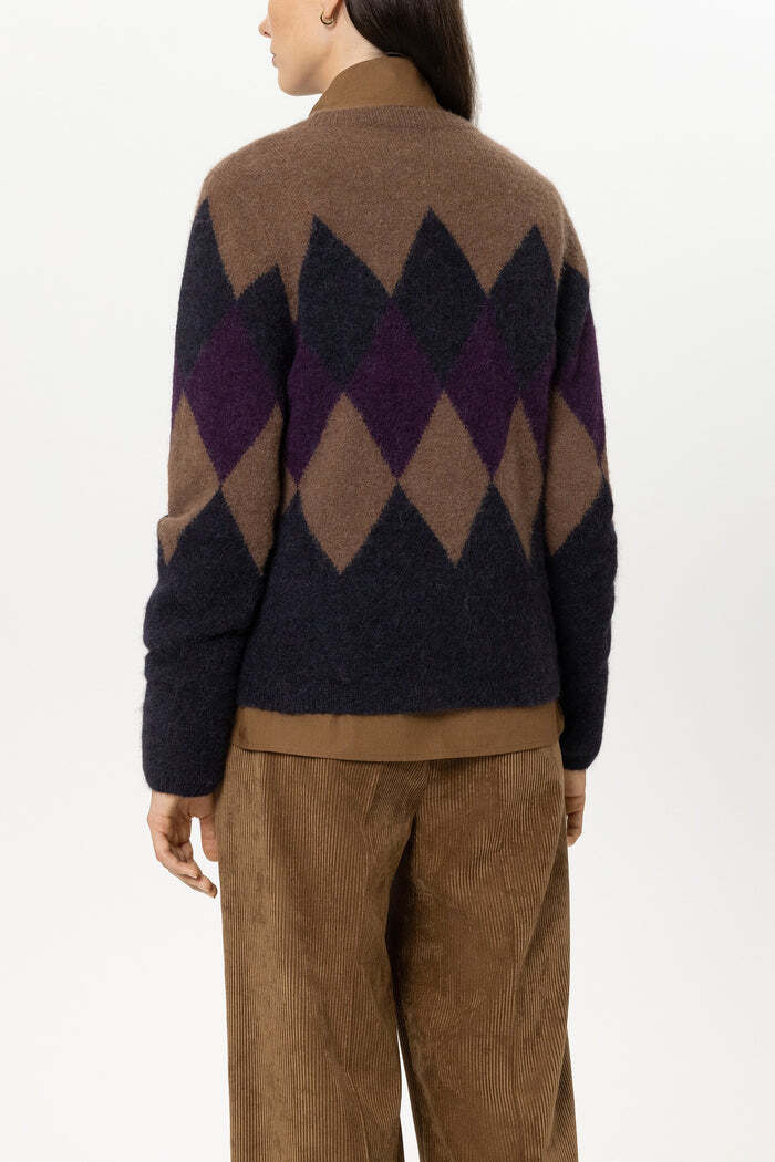 Luisa Cerano Geruit Alpaca Vest – Multicolor-71% alpaca, 22% polyamide, 4% wol, 3% elastaan-DAMES TRUIEN & VESTEN-Divers