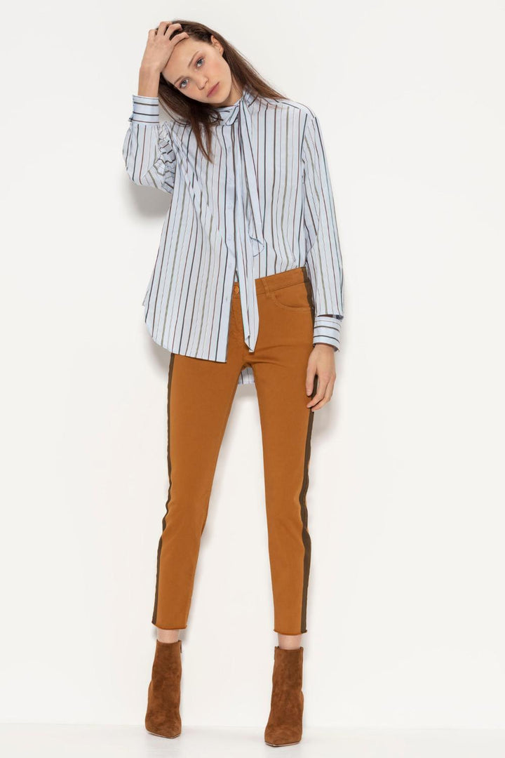 Luisa Cerano jeans-96% katoen, 4% elasthaan-DAMES BROEKEN-Bruin