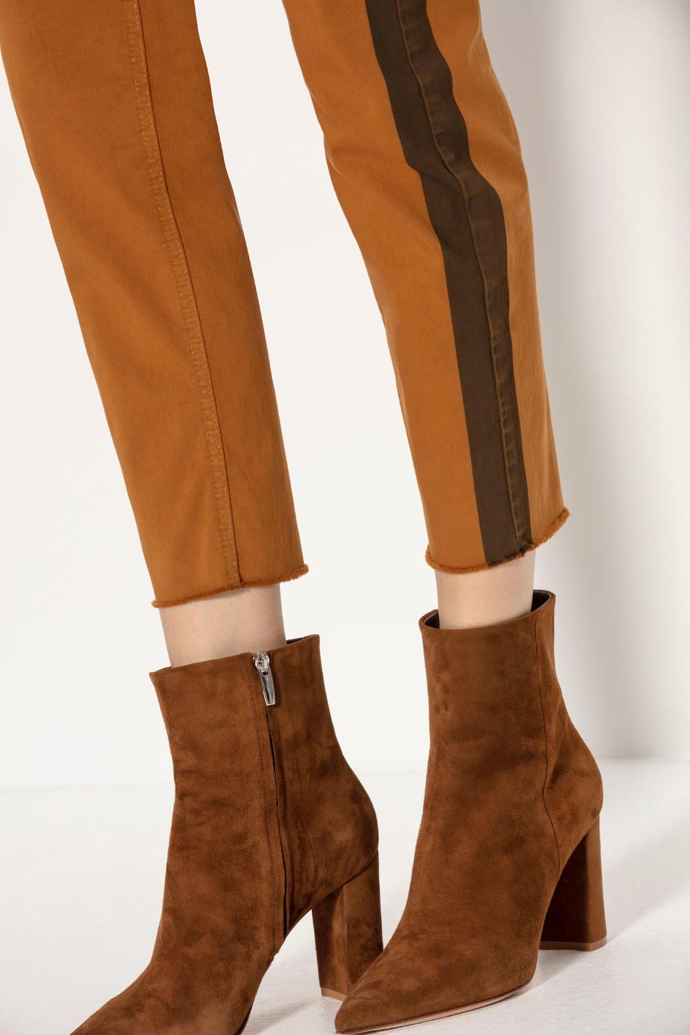 Luisa Cerano jeans-96% katoen, 4% elasthaan-DAMES BROEKEN-Bruin