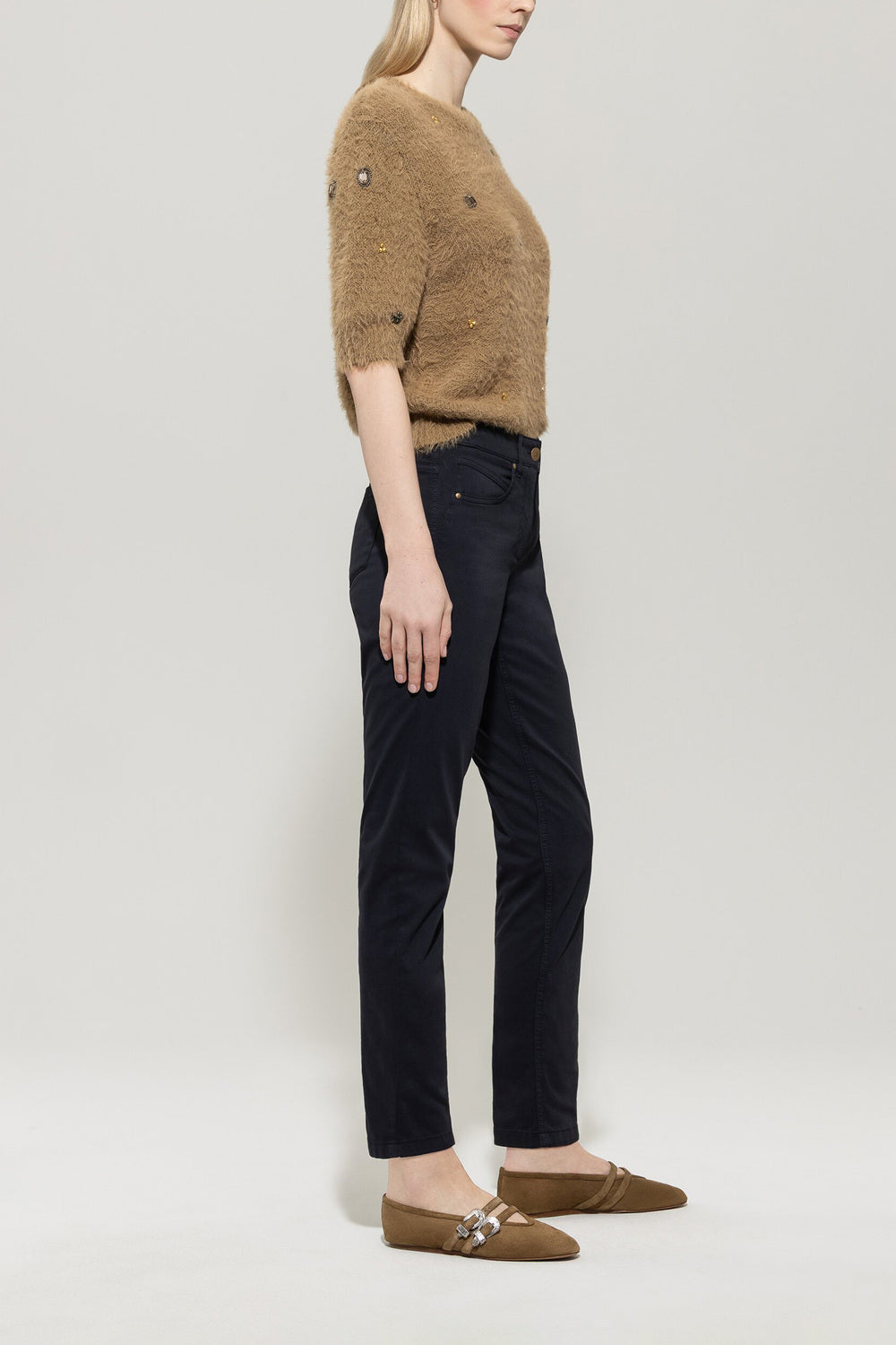 Luisa Cerano Jeans – Blauw-96% katoen, 4% elasthaan-DAMES BROEKEN-Blauw