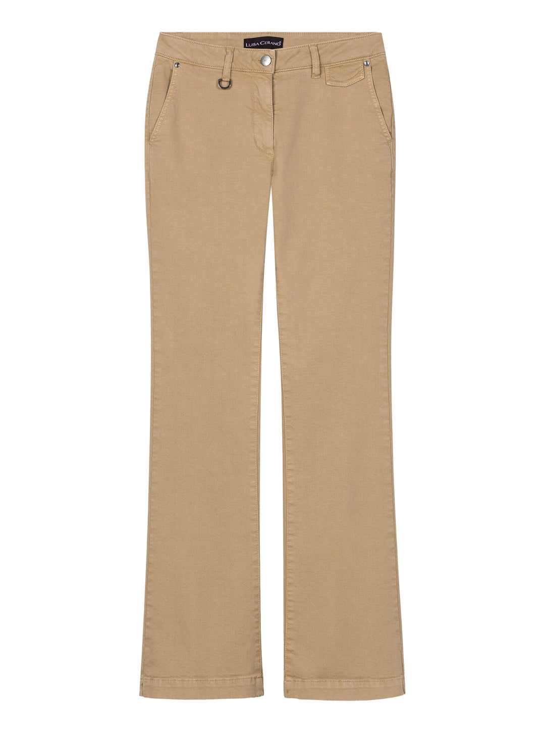 Luisa Cerano – Jeans Bruin-97% katoen, 3% elastaam-DAMES BROEKEN-Bruin