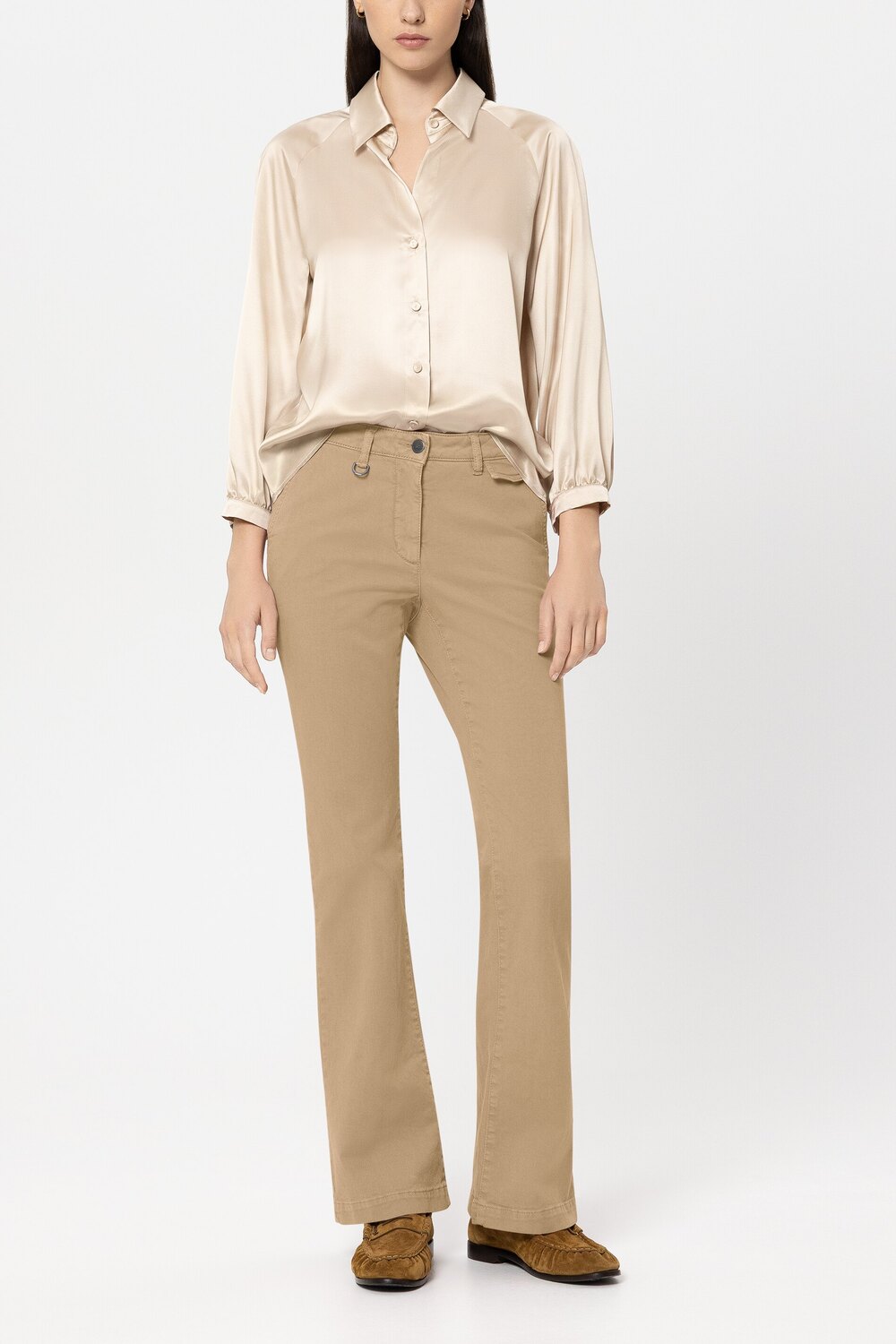 Luisa Cerano – Jeans Bruin-97% katoen, 3% elastaam-DAMES BROEKEN-Bruin