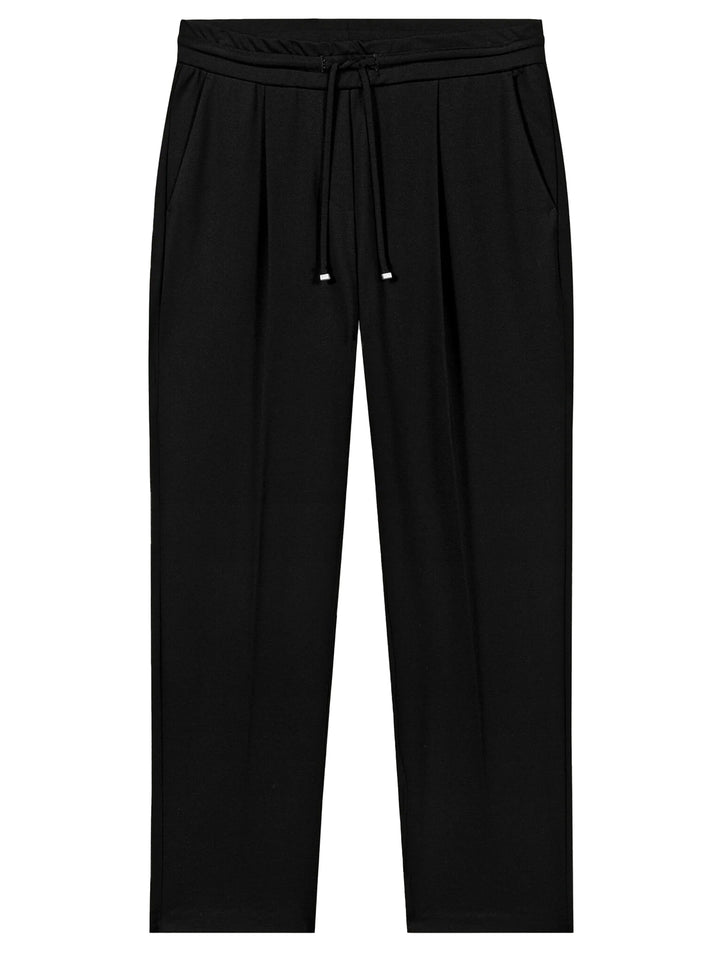 Luisa Cerano Jogger Punto Milano – Zwart-53% viscose, 41% polyamide, 6% elasthaan -DAMES BROEKEN-Zwart