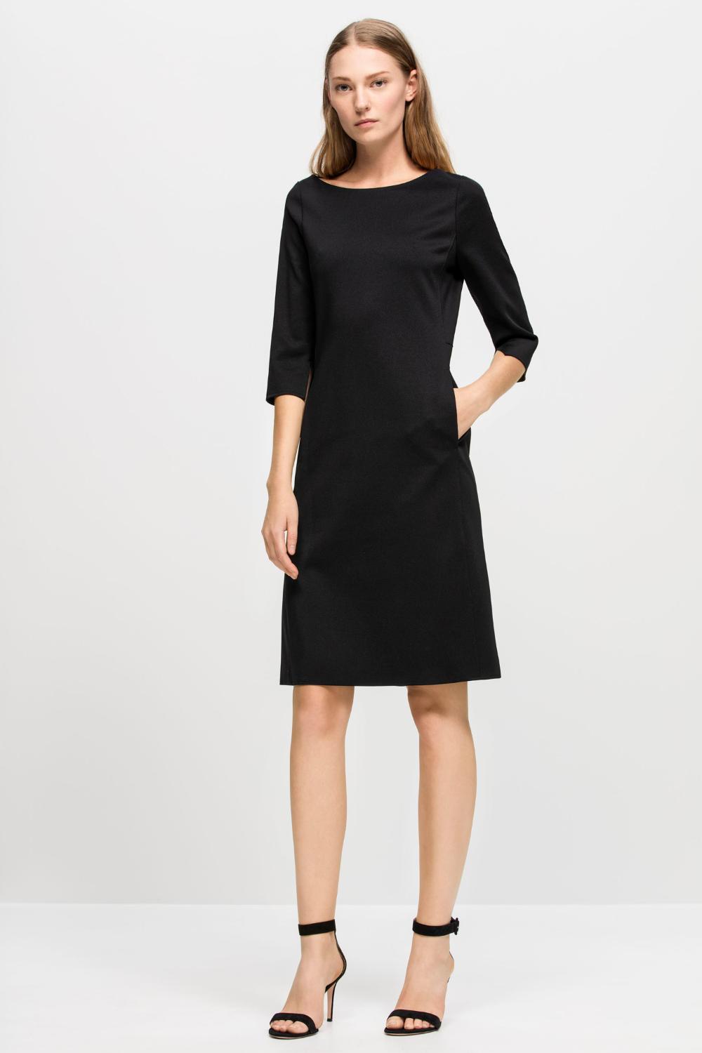 Luisa Cerano jurk-70% polyamide, 30% elasthaan-DAMES JURKEN-Zwart