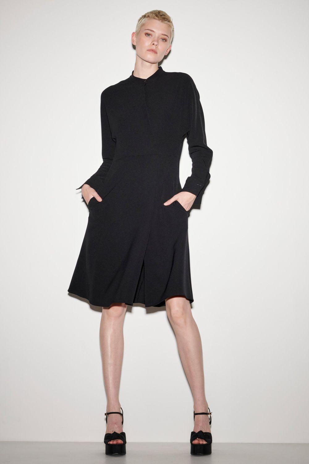 Luisa Cerano jurk-92% polyester, 8% elasthaan-DAMES JURKEN-Zwart