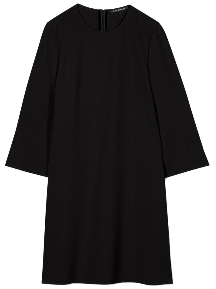 Luisa Cerano jurk zwart-94% polyester, 6% elasthaan-DAMES JURKEN-Zwart