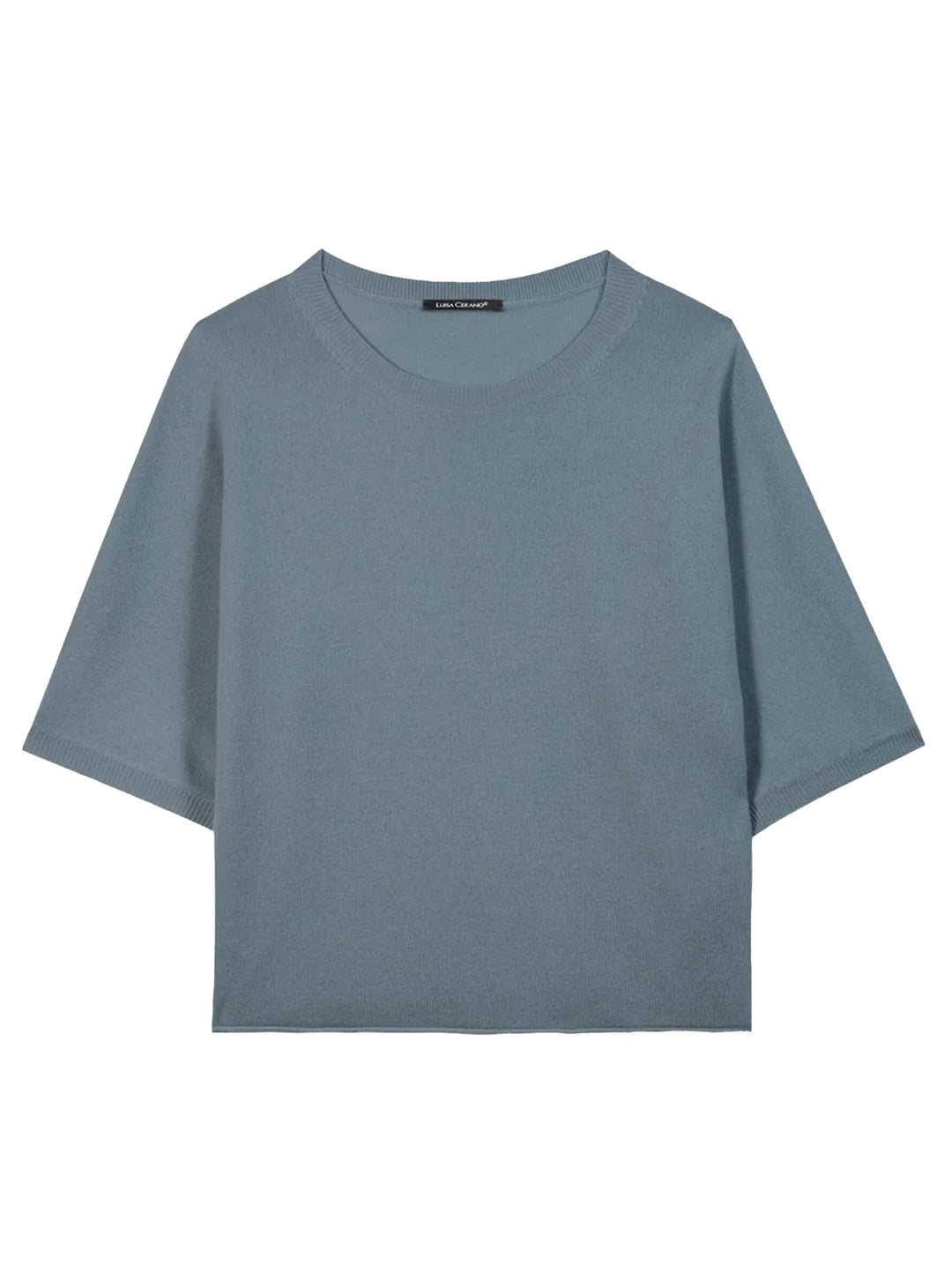 Luisa Cerano Kasjmiermix Trui – Blauw-100% wol-DAMES TRUIEN & VESTEN-Blauw