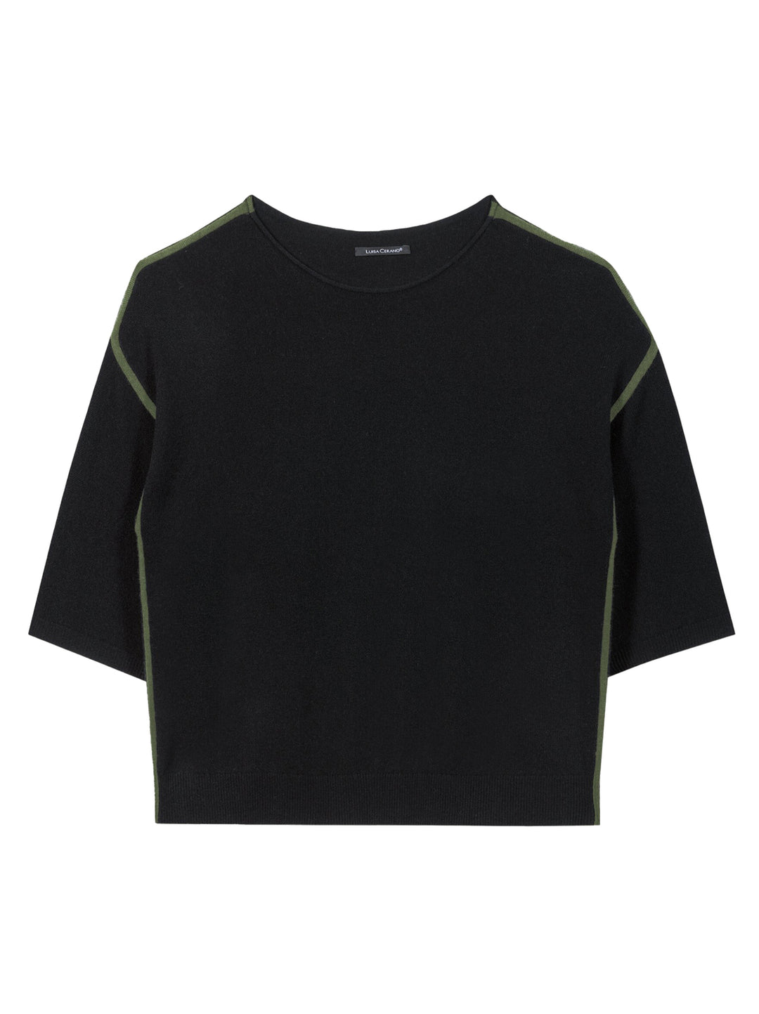 Luisa Cerano Kasjmiermix Trui – Zwart-80% wol, 20% kashmier-DAMES TRUIEN & VESTEN-Zwart