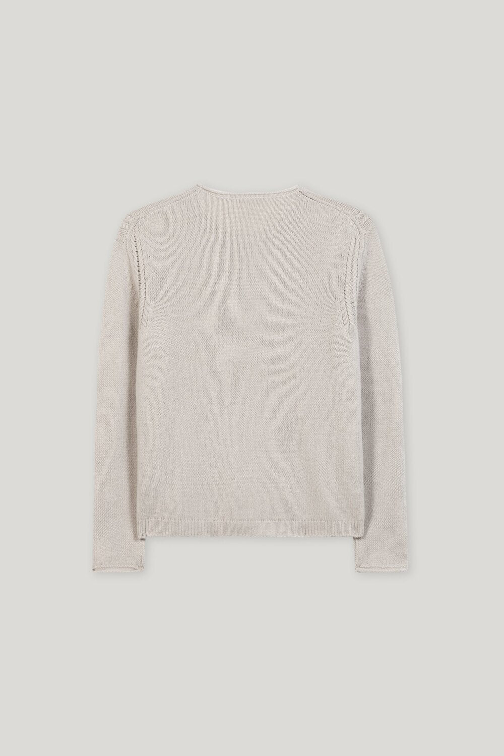 Luisa Cerano Knit Sweater – Grijs-80% wool, 20% cashmere-DAMES TRUIEN & VESTEN-Grijs