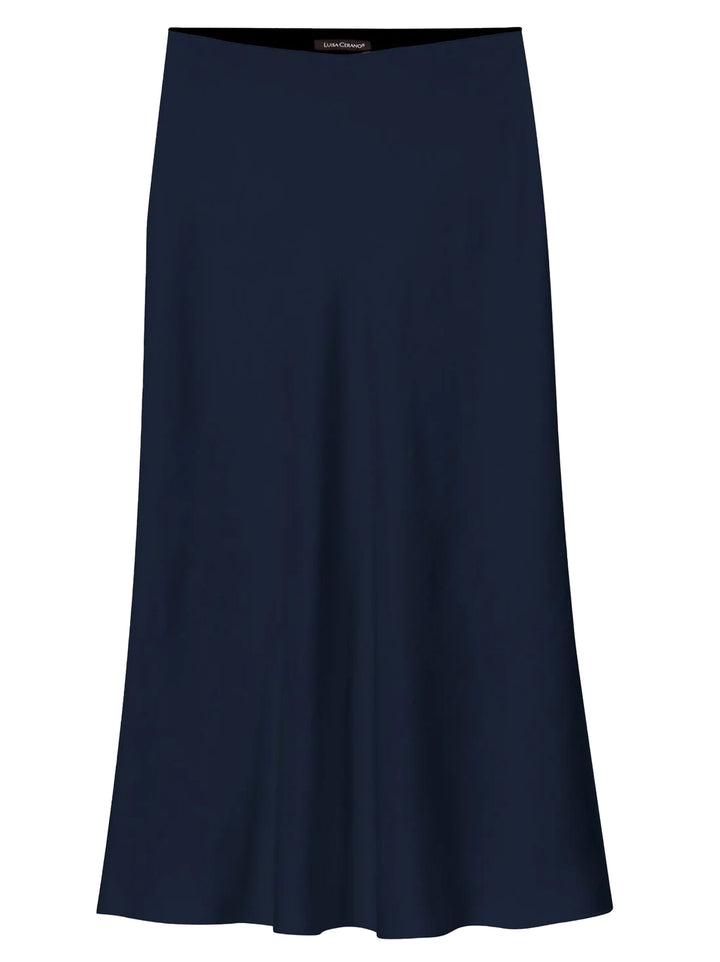 Luisa Cerano Lange Rok – Blauw-100% polyester-DAMES ROKKEN-Blauw