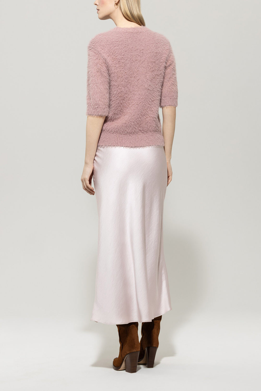 Luisa Cerano Lange Rok – Roze-100% polyester-DAMES ROKKEN-Roze