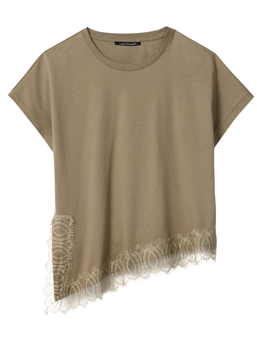 Luisa Cerano Lingerie shirt – Groen-100% katoen-DAMES TOPS & BLOUSES-Groen