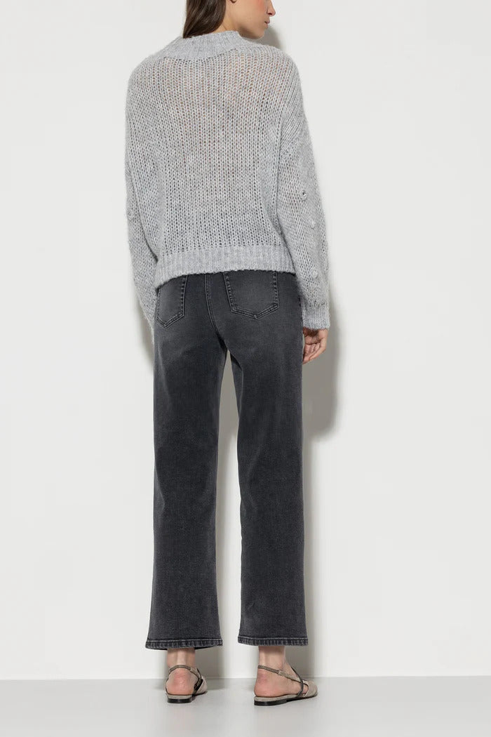 Luisa Cerano losse denim antraciet-Buitenstof: 92% katoen, 6% elastomultiester, 2% elastaan<br />-DAMES BROEKEN-Antraciet