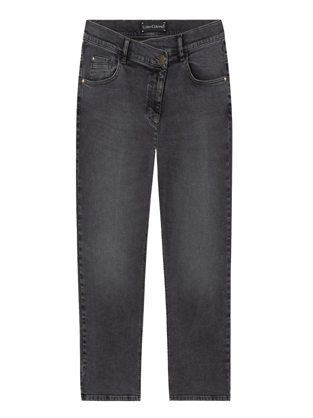 Luisa Cerano losse denim antraciet-Buitenstof: 92% katoen, 6% elastomultiester, 2% elastaan<br />-DAMES BROEKEN-Antraciet