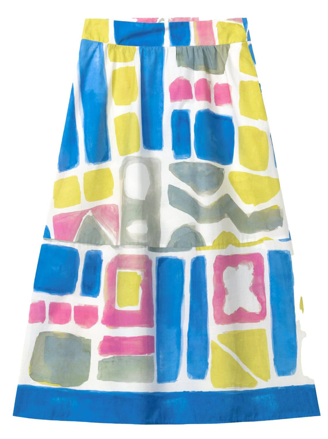 Luisa Cerano midi rok print-100% katoen-DAMES ROKKEN-Blauw