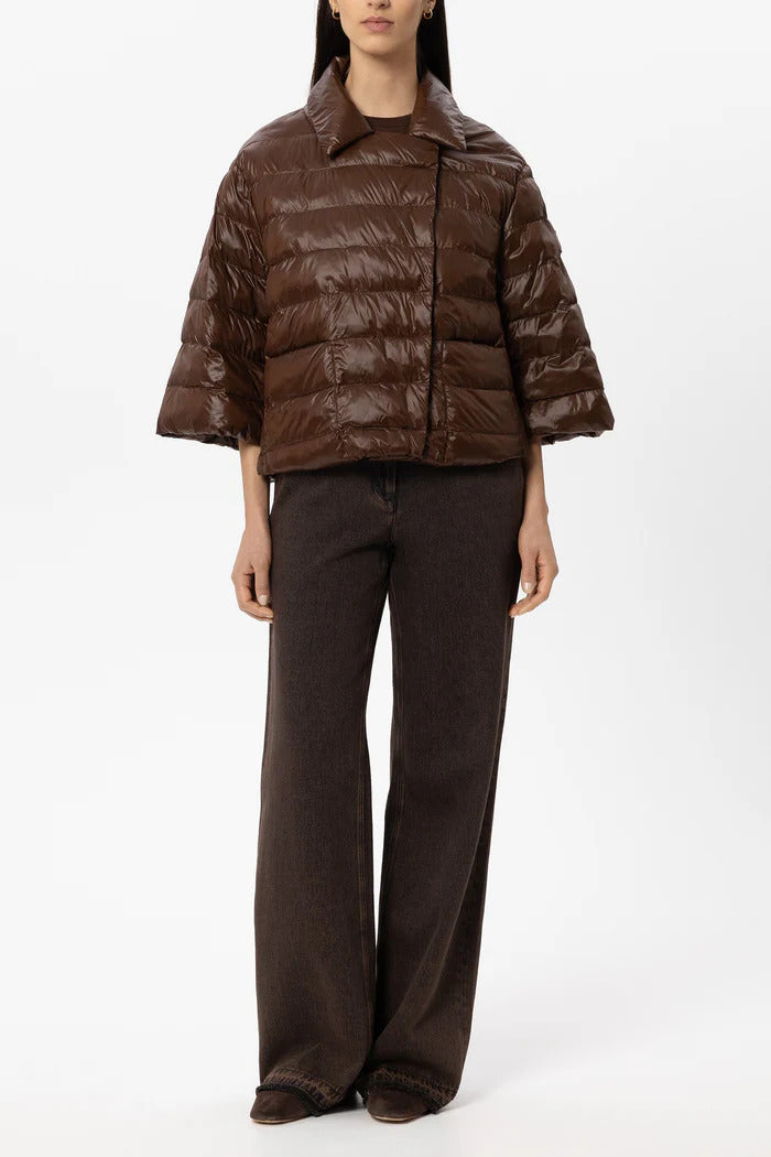 Luisa Cerano Outdoor Cape Jack – Bruin-100% polyamide<br />Vulling: 100% polyester-DAMES JASSEN & JACKS-Bruin