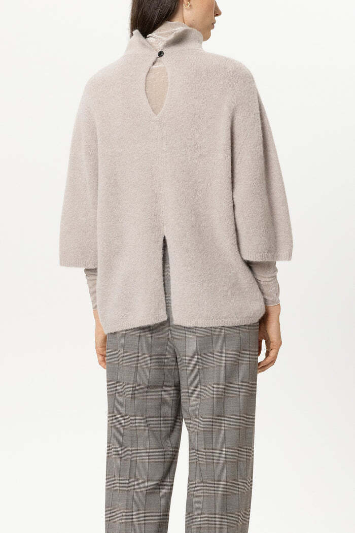 Luisa Cerano Oversized Coltrui – Grijs-71% Alpaca, 22% Polyamide, 4% Wol, 3% Elasthaan-DAMES TRUIEN & VESTEN-Grijs