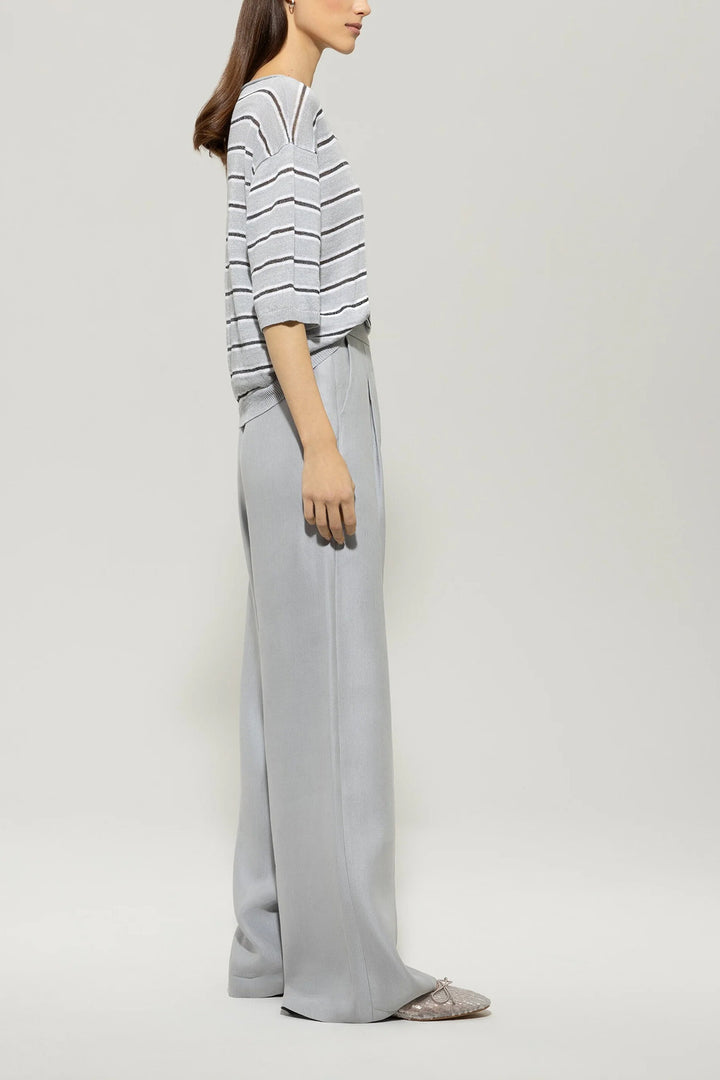 Luisa Cerano pantalon-53% linnen, 47% lyocell-DAMES BROEKEN-Grijs