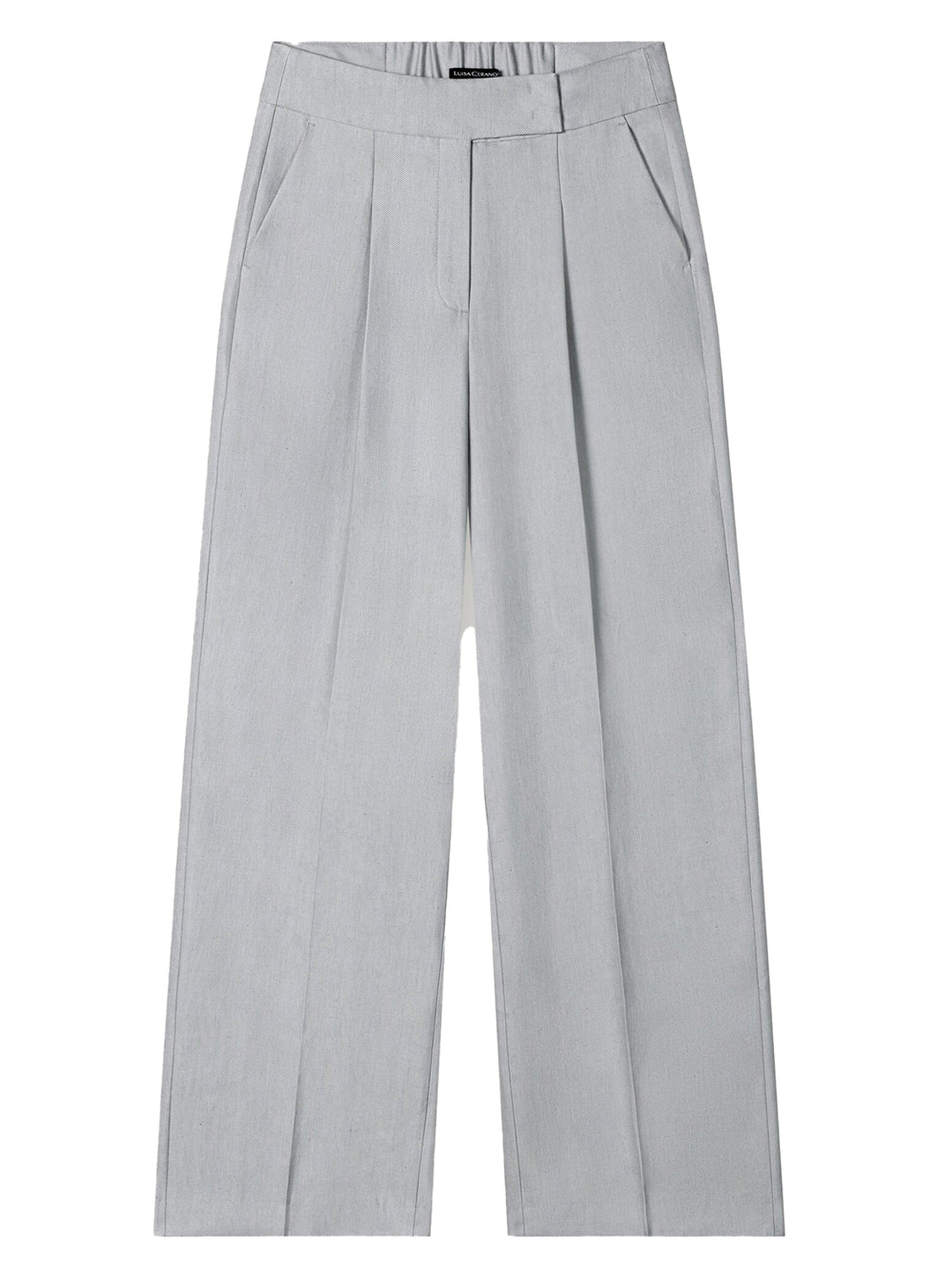 Luisa Cerano pantalon-53% linnen, 47% lyocell-DAMES BROEKEN-Grijs