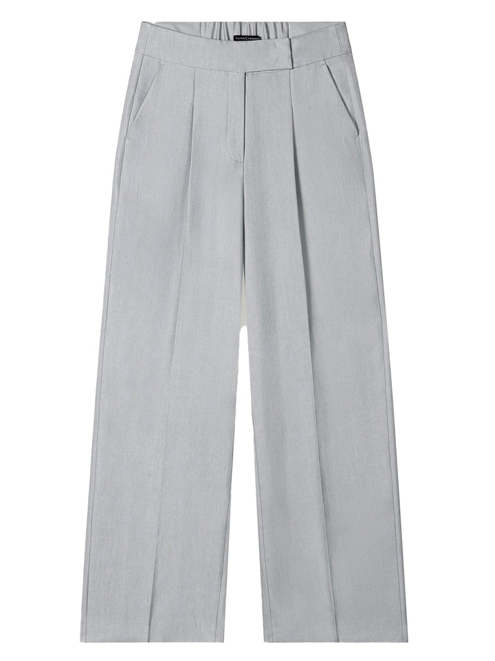 Luisa Cerano pantalon-53% linnen, 47% lyocell-DAMES BROEKEN-Grijs