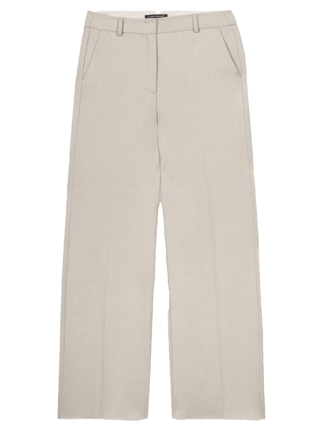 Luisa Cerano Pantalon – Beige-58% wool, 39% polyamide, 3% elastane-DAMES BROEKEN-Beige