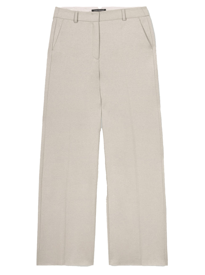 Luisa Cerano Pantalon – Beige-58% wool, 39% polyamide, 3% elastane-DAMES BROEKEN-Beige