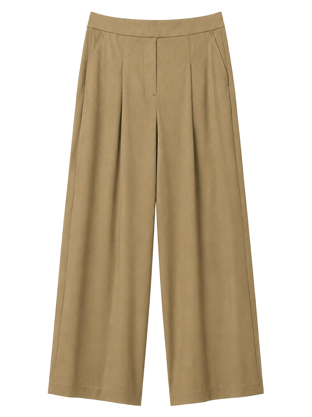 Luisa Cerano Pantalon – Khaki-64% katoen, 27% polyamide, 9% elastaan-DAMES BROEKEN-Bruin