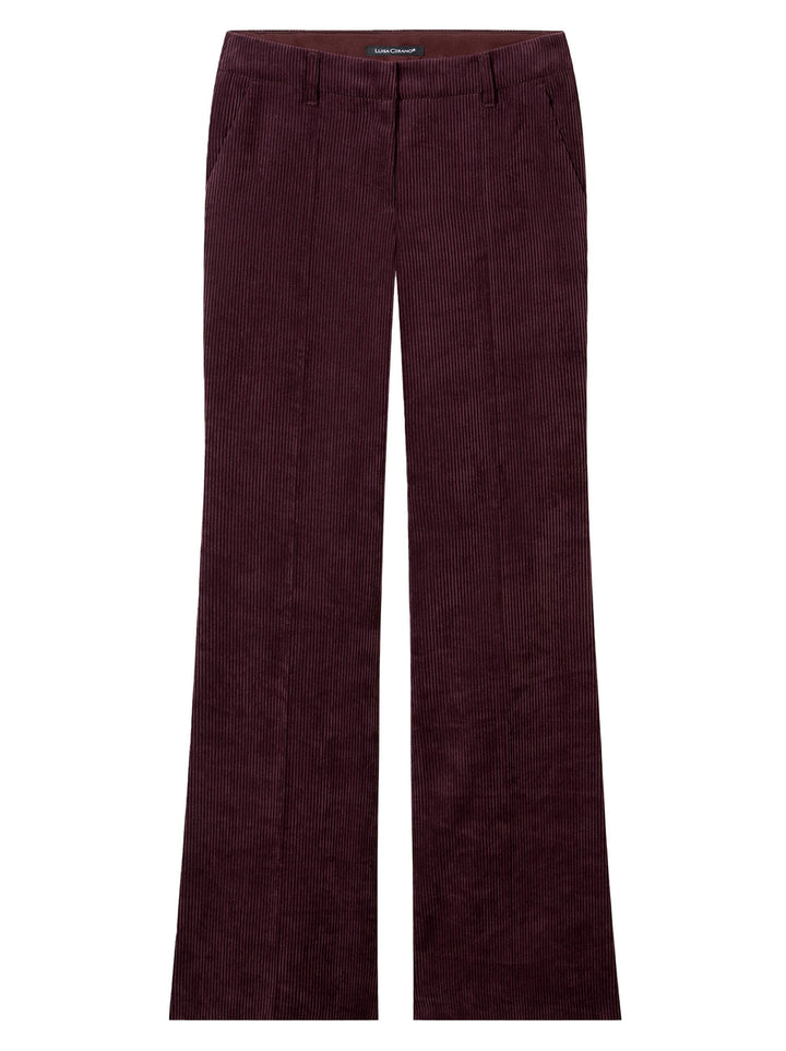 Luisa Cerano Pantalon – Paars-90% polyester, 8% polyamide, 2% elastane-DAMES BROEKEN-Paars