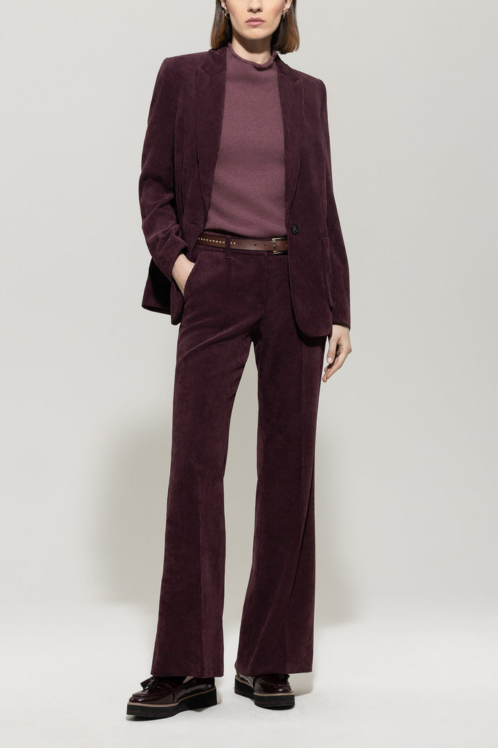 Luisa Cerano Pantalon – Paars-90% polyester, 8% polyamide, 2% elastane-DAMES BROEKEN-Paars