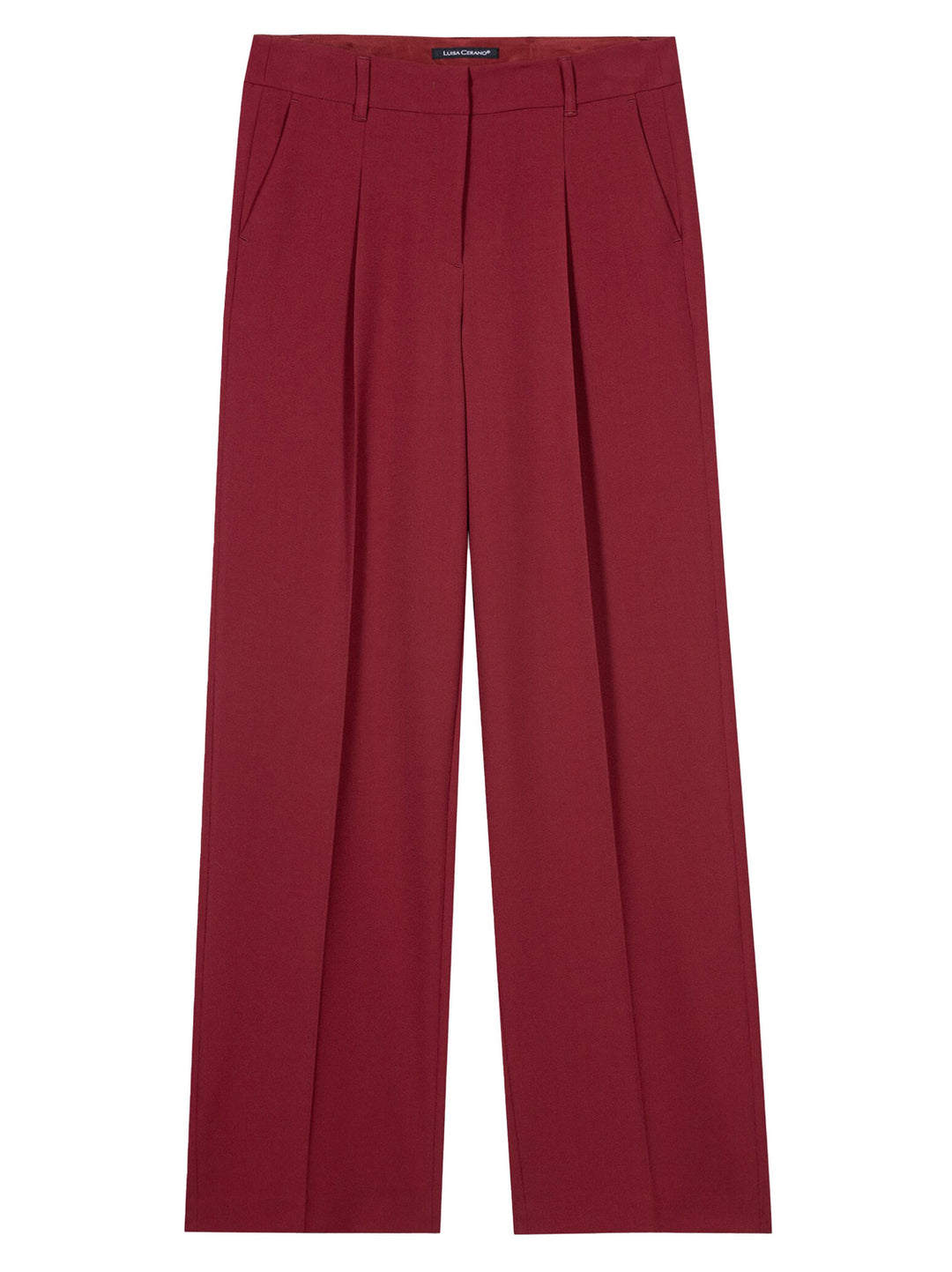 Luisa Cerano Pantalon – Rood- 67% polyester, 29% viscose, 4% elastane-DAMES BROEKEN-Rood