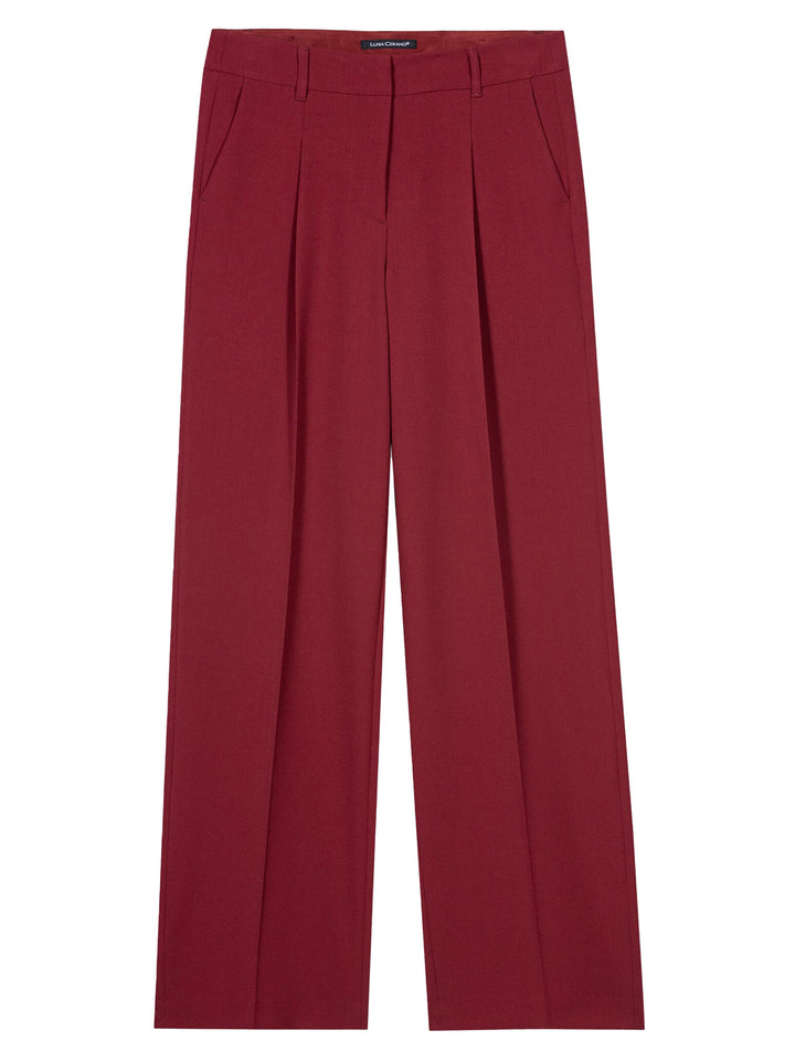 Luisa Cerano Pantalon – Rood- 67% polyester, 29% viscose, 4% elastane-DAMES BROEKEN-Rood