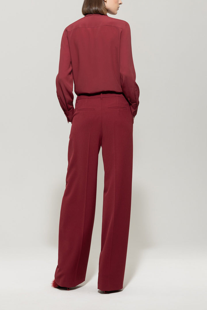 Luisa Cerano Pantalon – Rood- 67% polyester, 29% viscose, 4% elastane-DAMES BROEKEN-Rood