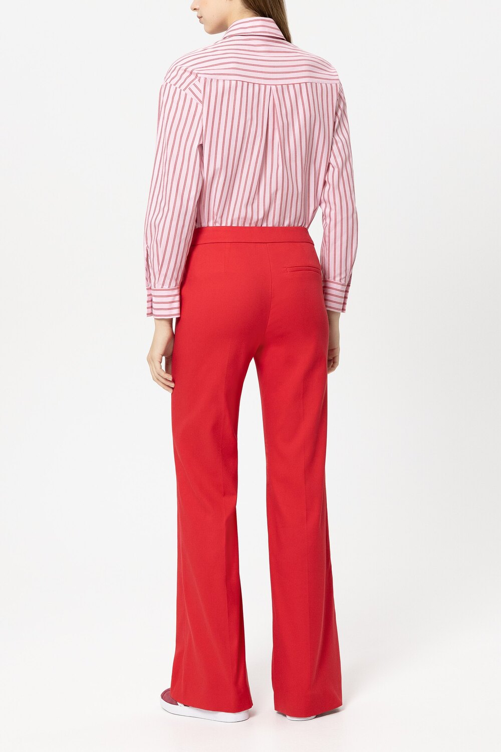 Luisa Cerano Pantalon – Rood-97% katoen, 3% elastaan-DAMES BROEKEN-Rood