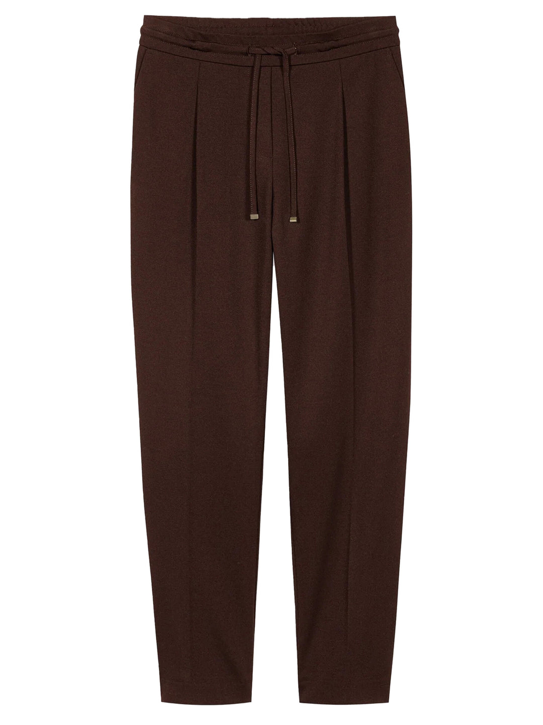 Luisa Cerano Punto-Milano Joggpants – Bruin-53% viscose, 41% polyamide, 6% elastaan-DAMES BROEKEN-Bruin