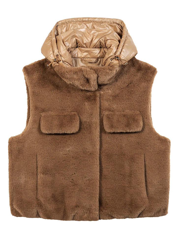 Luisa Cerano Quilted Bodywarmer – Bruin-100% polyester-DAMES JASSEN & JACKS-Bruin